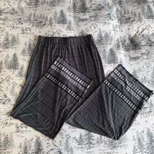 Rafaella Black and White Geometric Wide-Leg Pants